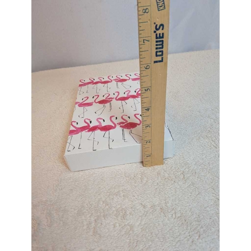 Pink Flamingo Canvas Storage Box Decorative Container Tropical Summer Decor - Picture 6 of 6